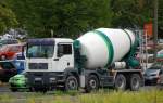 MAN TGA 32.360 Betonmischfahrzeug am 08.08.13 Berlin-Springfpuhl.