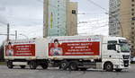 Ein MAN TGX 26.440 Hängerzug als Fahrschul-Truck der Fa.Füherschein-Akademie am 07.03.17 Berlin-Marzahn.