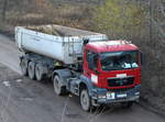 MAN Sattelkipper der Fa.BTB am 23.11.16 Berlin-Marzahn.