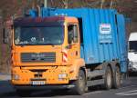 MAN TGA 28.350 M�llentsorgungsfahrzeug der Fa.Bartscherer, 02.03.11 Berlin-Pankow.