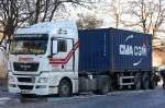 Dieser MAN TGX 18.440 Containersattelzug der Sped.
