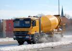 MB ACTROS 3241 Betonmischfahrzeug, 13.03.13 Berlin-Putlitzbr�cke.