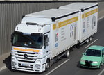 MB ACTROS 1836 Hängerzug der Fa.ExpertenUnterDerSonne.de am 21.04.16 Berliner Stadtautobahn Höhe Knobelsdorffstr.