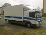 Ein MB ATEGO 818 LKW mit Kastenaufbau (Ladeboard) der Bundespolizei, 20.03.12 Berlin-Pankow.