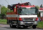 MB ACTROS 2541 Selbstlader f�r Baumateralien eines Dachdecker-Lieferanten, 07.05.13 Berlin-Pankow.