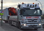 MB ACTROS 2546 Baustofftransporter (Selbstlader) + Hänger mit Baustellencontainer der Fa.