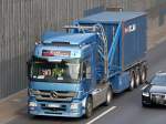 MB ACTROS mit interessantem Containertr�gerauflieger der Sped.