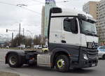 MB ACTROS 1843 Zugmaschine der Fa. Mineralöl Logistik am 07.03.17 Berlin-Marzahn.