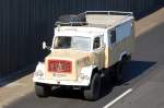 Interessanter Oldtimer, ein anscheinend gel�ndeg�ngiger Magirus-Deutz LKW, Typ und Herkunft? (einstige Verwendung?), 22.09.10 Berliner Stadtautobahn H�he Knobelsdorffstr.