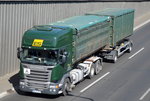 SCANIA R480 Wechsellader + Hänger mit zwei Abrollcontainern der Sped. ES Scharrenberg
am 21.04.16 Berliner Stadtautobahn Höhe Knobelsdorffstr.