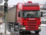SCANIA R440 Sattelkipper, 03.02.10 Berlin Knobelsdorffbr�cke.