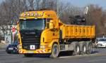 Diesen prachtvollen leistungsstarken SCANIA V8 R620 Kipper (Selbstlader) der Fa.