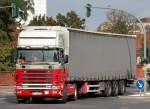 Sattelzug mit SCANIA 164C/480 PS Zugmaschine, 05.10.11 Berlin-Moabit.