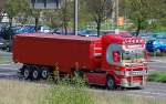 Pr�chtiger SCANIA Sattelzug (Tschechien?), 27.04.12 M�rkische Allee Berlin.