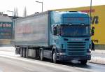 Sattelzug mit SCANIA R480 Zugmaschine der Sped.