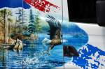 Das malerische Motiv auf der Seitent�r des SCANIA R500 der Fa.