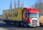Eine SCANIA G 410 Zugmaschine der Sped.
