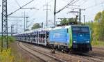 PKP Cargo mit MRCE Dispolok E189-804/EU45-804 mit PKW-Transportzug mit fabrikneuen FORD FOCUS am 11.09.14 Durchfahrt Bhf.