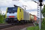 RTBC mit MRCE Dispolok E 189-206 und Containerzug am 29.07.15 Berlin-Wuhlheide.