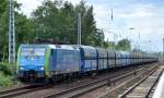 PKP Cargo mit EU45-805(189-805 und Schüttgutwagenzug am 29.07.15 Berlin-Hirschgarten.