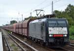 Seit Juni 2015 auch in DB Diensten, MRCE Dispolok ES 64 F4-157/189-157 (91 80 6189 157-1 D-DISPO, Siemens Bj.2009), hier am 09.09.15 mit Ganzzug Schüttgutwagen Berlin-Hirschgarten.