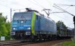 PKP Cargo mit EU45-802/ 189-802 mit Leerzug PKW-Transportwagen am 28.07.15 Berlin-Wuhlheide.