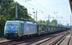 PKP Cargo mit EU45-805/189-805 mit PKW-Transportzug (fast leer) am 24.07.15 Berlin-Hirschgarten.