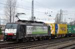 RTBC mit MRCE Dispolok E 189-209/ES 64 F4-209 mit Containerzug am 17.12.15 Berlin-Springpfuhl.
