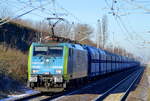 PKP Cargo EU45-205/189-205 mit einem Kohlezug (leer) Richtung Polen am 17.01.17 Berlin-Hohenschönhausen.