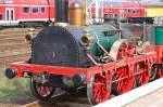 Detailaufnahme des Kesselk�rpers und der Achsfolge 1A1 der Dampflokomotive ADLER von Robert Stephenson, 01.10.10 Bhf.
