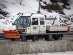Der Winterdienst POLAR mit einem multicar mit R�umschild, 03.02.10 Berliner Stadtautobahn H�he ICC.