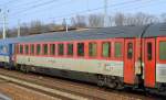 Tschechischer EC 2.Klasse Personen-Abteilwagen mit der Nr.