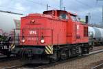 WFL Lok 15 (202 822-3) am 23.02.16 Durchfahrt Bhf.