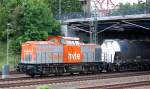 hvle V160.8 (203 616-8) mit Ganzzug GATX Silowagen (Typ Uacns) Richtung Nordosten, 14.05.13 Berlin-Beusselbr�cke.