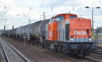 hvle V160.6 mit Kesselwagenzug (Ethanol) am 26.04.17 BF.