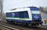 Optisch wirklich ein Highlight, die IntEgro Lok 223 152 am 16.02.15 Berlin-Karow.