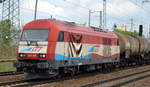 EVB mit 223 034-0 und Kesselwagenzug am 13.05.17 BF. Flughafen Berlin-Schönefeld.