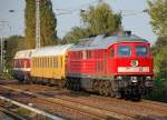Interessanter Messzug gezogen von MEG 315 (92 80 1232 489-5 D-MEG) dazwischen Messwagen 1 und f�r den Wendeverkehr am Ende MEG 206 am 24.08.11 Berlin-Karow.