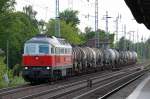 East-West Railways Ludmilla 232 309-5 mit Kesselwagenzug Richhtung Bernau, 23.05.13 Berlin-Karow.