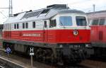 Die Ludmilla von East-West Railways 232 128-9 war am Rande des Bhf.
