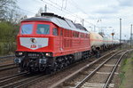 LEG 232 673-4 mit einem ganzzug Gasdruckkesselwagen am 07.04.16 Berlin-Hirschgarten.