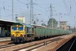 FPL 6006 (92 81 3650 005-3 Pl-FPL) am 27.07.12 mit Ganzzug offener G�terwagen Bhf.