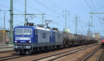RBH 136/143 567-6 + RBH 133/143 352-3 mit Kesselwagenzug am 03.04.16 Bhf.