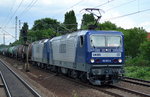 RBH 137/143 812-6 + RBH 114/143 056-0 mit Kesselwagenzug (Erdölprodukte) am 09.06.16 Höhe Berlin Jungfernheide Richtung Berlin Grunewald.