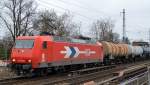 HGK/RHC 145-CL 012 (145 090-7) mit Kesselwagenzug am 23.01.15 Berlin-Karow.