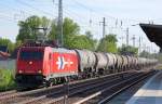 HGK 2052/185 584-0 mit Heizoelkesselwagenzug Richtung Bernau, 15.05.13 Berlin-Karow.