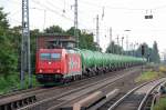 HGK 2057/185 589-9 mit Kesselwagenzug am 06.08.13 Richtung Bernau, Berlin-Karow.