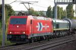 HGK 2053/185 585-7 mit HGK Ascendos Mietlok DE? + Kesselwagenzug am Haken Richtung Berlin-Blankenburg am 23.08.13 Berlin-Pankow