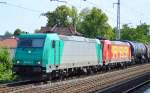 HGK/RHC Doppetraktion 185 618-6 + 185 586-5 mit Kesselwagenzug Richtung Stendell am 03.07.15 Berlin-Karow.