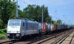 RTBC mit Railpool-Lok 186 422-2 und Containerzug am 24.07.15 Berlin-Hirschgarten.